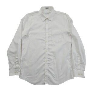 Calvin Klein Cool Tech Non Iron Shirt Men's M White Long Sleeve Button-Down EUC